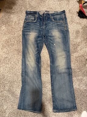Buckle Black Blue Denim Jeans